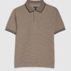 Beige slim fit-polotröja