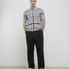 Beige slim fit-polotröja med rutig krage