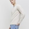 Beige slim fit-polotröja med struktur