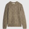 Beige slim fit stickad rutig tröja