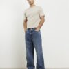 Beige slim fit-T-shirt