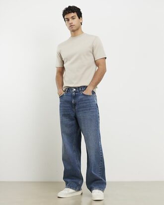 Beige slim fit-T-shirt