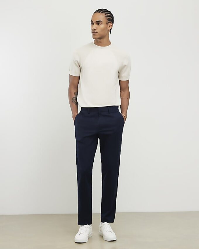 Beige slim fit-T-shirt
