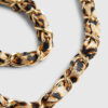 Beige solglasögonkedja med leopardmönster