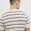 Beige stickad randig T-shirt
