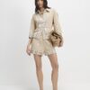 Beige strandshorts med paljetter