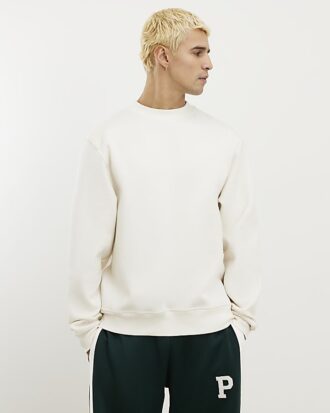 Beige sweatshirt med normal passform