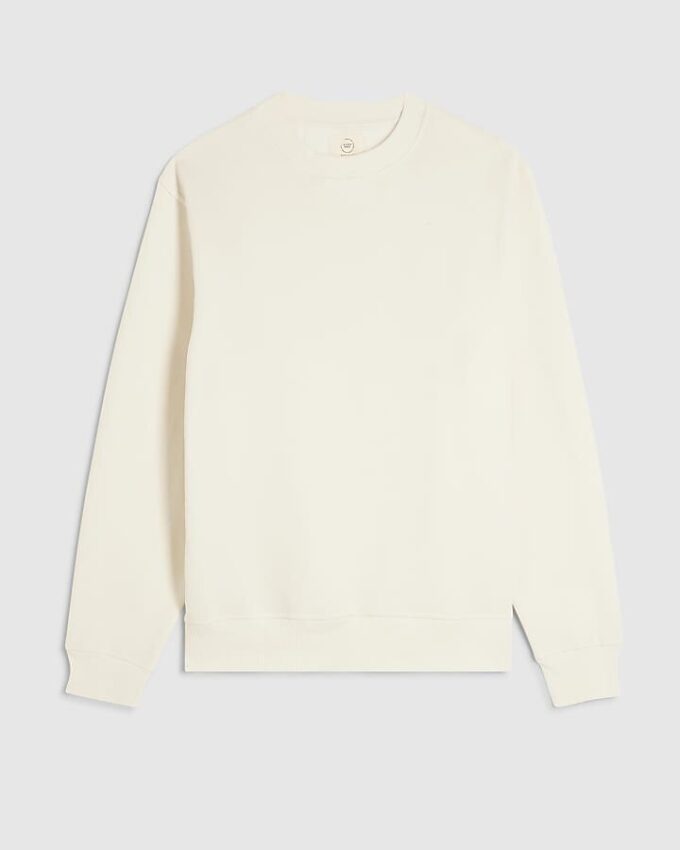 Beige sweatshirt med normal passform