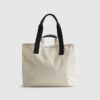 Beige totebag med ficka fram