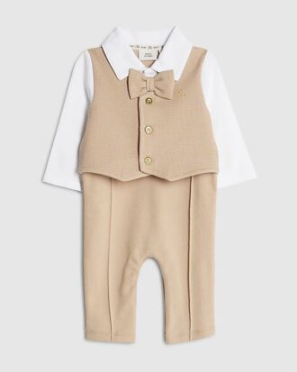 Beige västset för pojkar