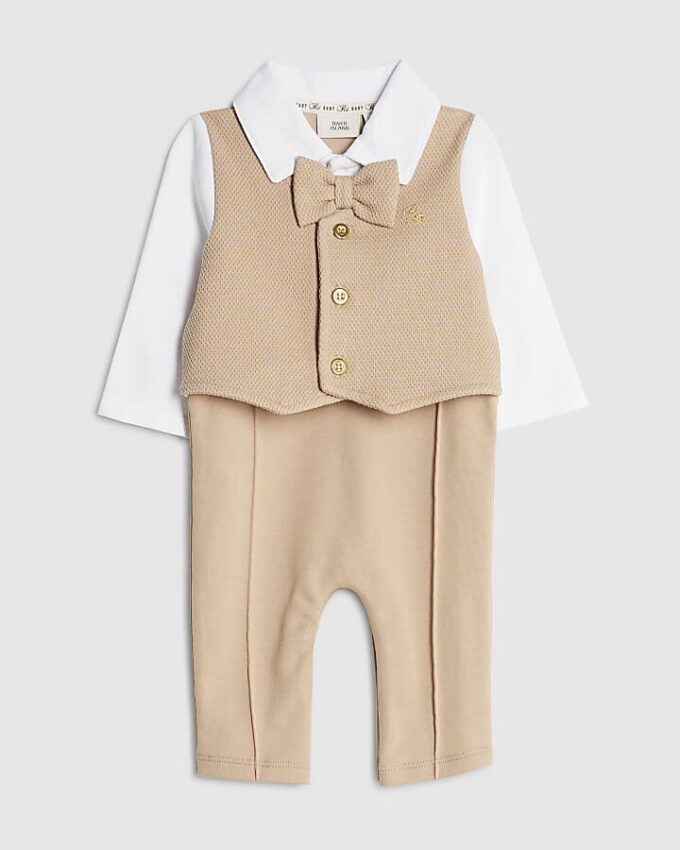 Beige västset för pojkar