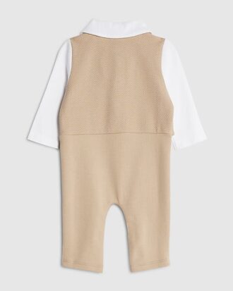 Beige västset för pojkar