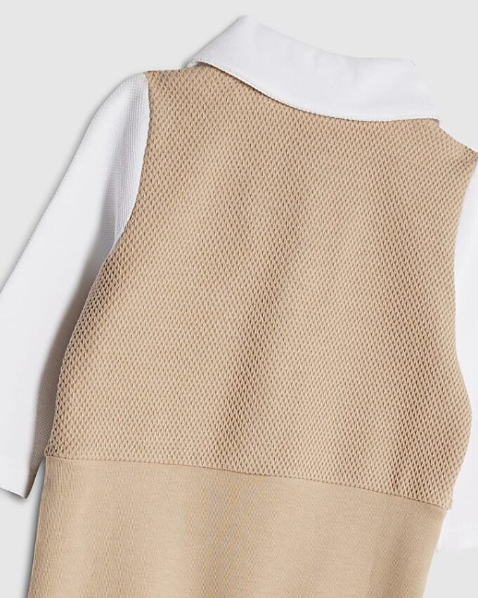 Beige västset för pojkar