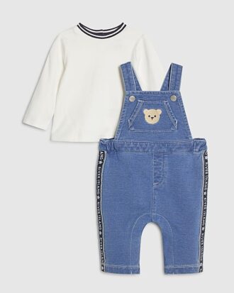 Blå bear-overall för babypojkar