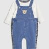 Blå bear-overall för babypojkar