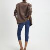 Blå caprijeans med smal passform Blå caprijeans med smal passform