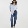 Blå denim Sculpt Mom Jeans