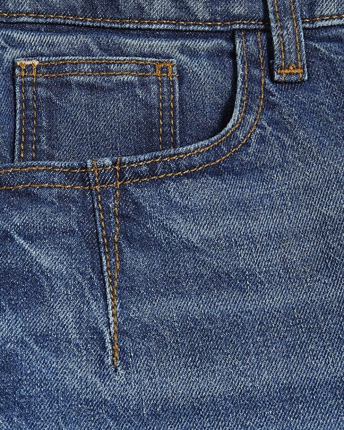 Blå denim Sculpt Mom Jeans