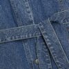 Blå denimjacka med knytning fram