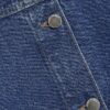 Blå denimklänning med knappar fram