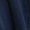 Blå denimklänning med korta ärmar och sömmar Blå denimklänning med korta ärmar och sömmar