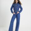 Blå denimkorsettjacka