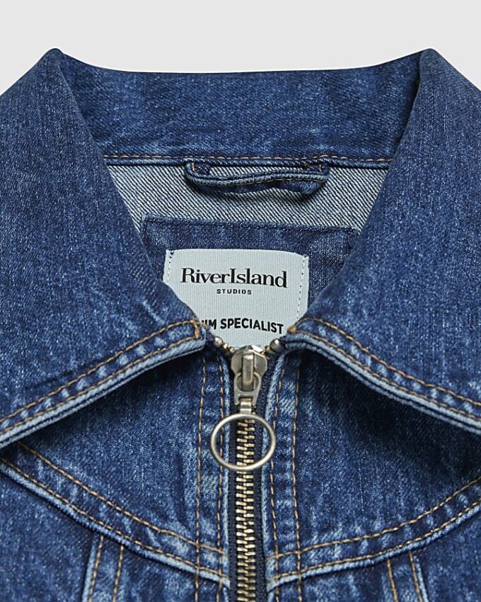 Blå denimkorsettjacka