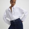 Blå högmidjade avslappnade flare-jeans