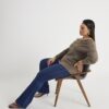 Blå högmidjade Sculpt Flare-jeans Blå högmidjade Sculpt Flare-jeans