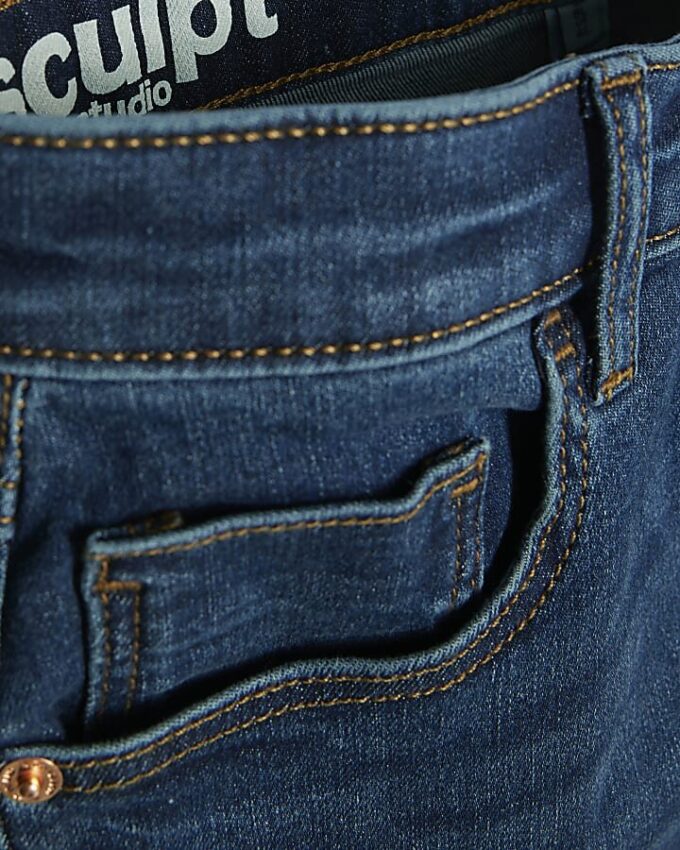 Blå högmidjade Sculpt Flare-jeans Blå högmidjade Sculpt Flare-jeans