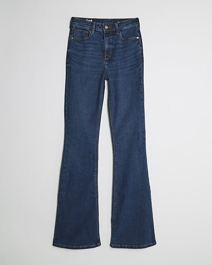 Blå högmidjade Sculpt Flare-jeans Blå högmidjade Sculpt Flare-jeans