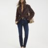 Blå högmidjade slim fit-jeans Blå högmidjade slim fit-jeans