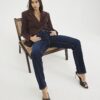 Blå högmidjade slim fit-jeans Blå högmidjade slim fit-jeans