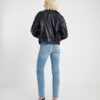 Blå högmidjade slim fit-jeans