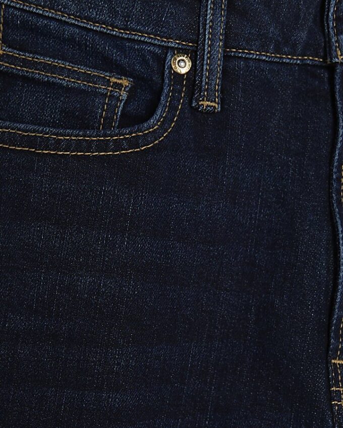 Blå högmidjade slim fit-jeans Blå högmidjade slim fit-jeans