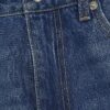 Blå jeans med hög midja och raka ben