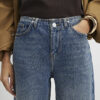 Blå jeans med hög midja och vida ben