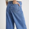 Blå jeans med hög midja och vida ben