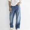 Blå jeans med lös passform
