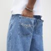 Blå jeans med lös passform
