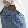 Blå jeans med lös passform