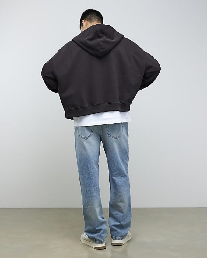 Blå jeans med lös passform