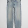 Blå jeans med lös passform