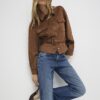 Blå jeans med medelhög midja och bootcut