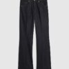 Blå jeans med medelhög midja och bootcut