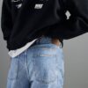 Blå jeans med raka ben Blå jeans med raka ben
