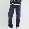 Blå jeans med raka ben Blå jeans med raka ben