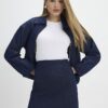 Blå minikjol i denimjersey