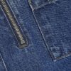 Blå miniklänning i denim med dragkedja fram