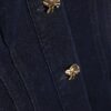 Blå miniklänning i denim med insvängd midja